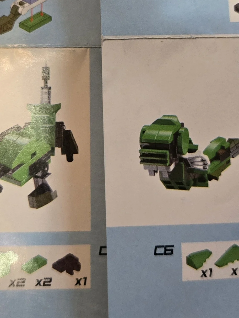12-N-1 Green Dinosaur/Man/Dragon Set.